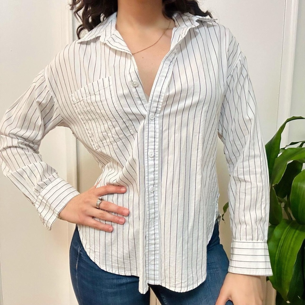 Sanctuary Striped button-up shirt White and black  Size XS